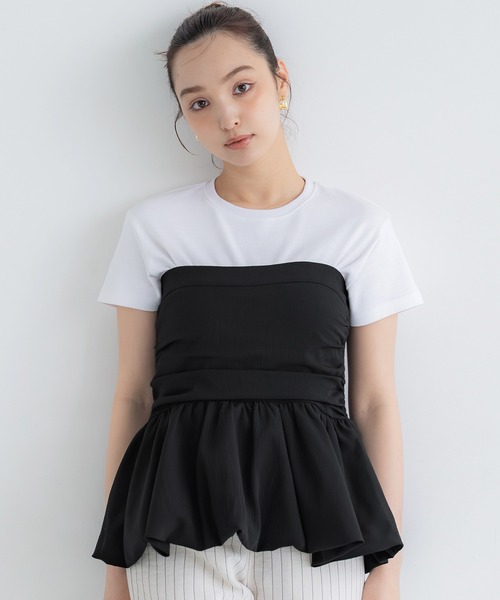 【大人気完売品】Australia /チューブトップ/ベアトップ/white/S 即納✴︎送料無料】ダブルリングホワイトチューブトップ/ベア