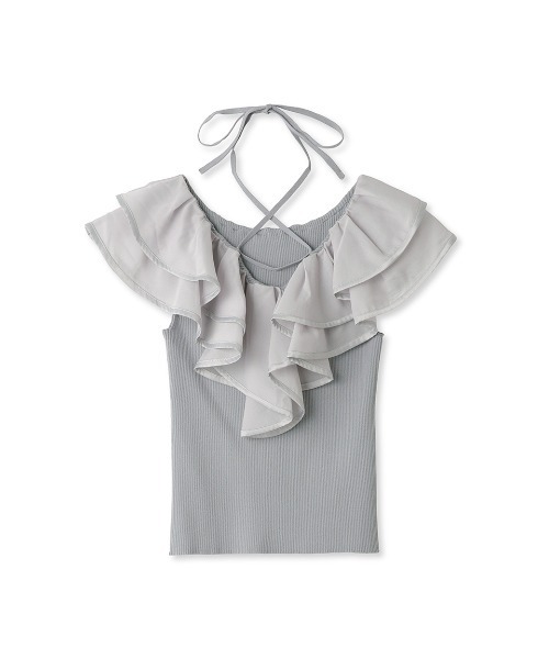 「LILY BROWN」 ノースリーブニット ONE SIZE グレー レディース