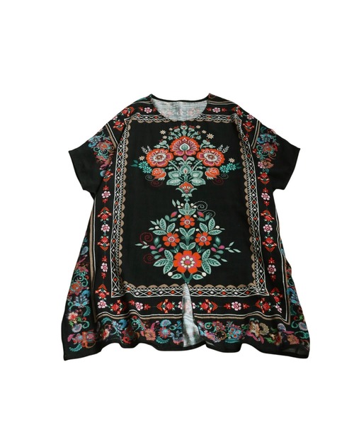 antiqua☆ワンピース　チュニック ☆新品タグ付き antiqua ワンピース 花柄チュニックワンピース : ZOZOTOWN Yahoo