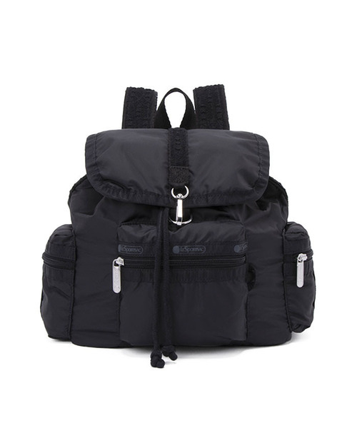 新品　LeSportsac レスポートサック　ナップザック　リュック　黒 新品 LeSportsac レスポートサック ナップザック リュック 黒