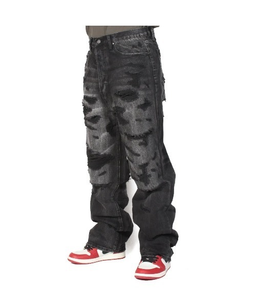 パンツ mnml mnml ジーンズ 「mnml」ULTRA BAGGY DISTRESSED DENIM 「I