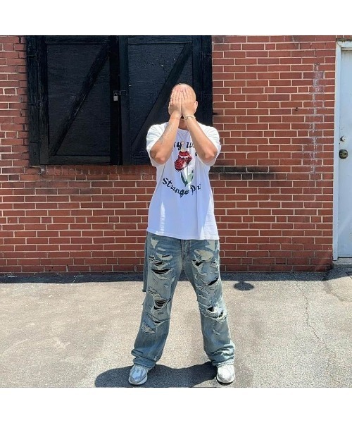 mnml ジーンズ 「mnml」ULTRA BAGGY DISTRESSED DENIM 「I
