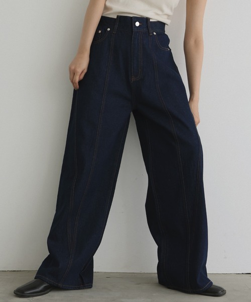 hellam（ヘラム） ジーンズ デニム デニムパンツ パネルデザインデニム