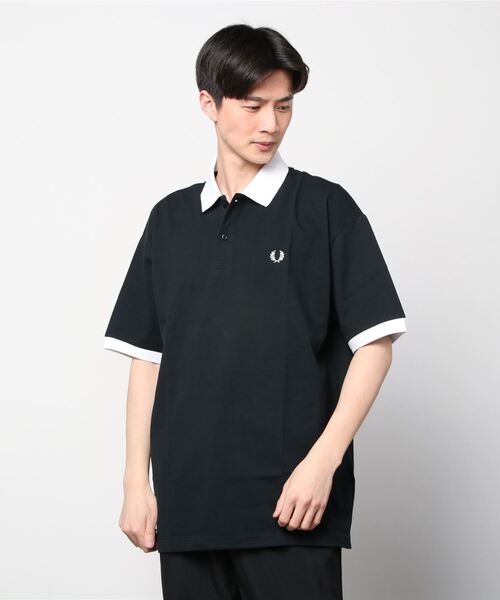 Fred　Perry　半袖ポロシャツ　メンズLLサイズ　ブラック 大きいサイズ メンズ FRED PERRY フレッドペリー 半袖ポロシャツ