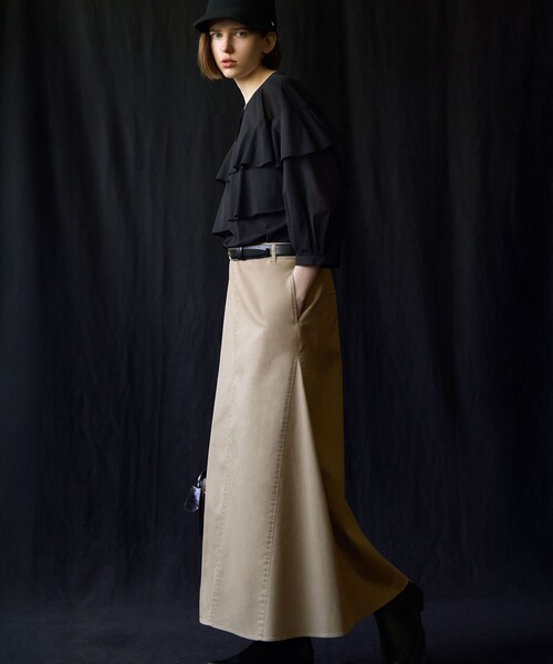 23区（ニジュウサンク） スカート 「洗える」ストレッチギャバ チノ