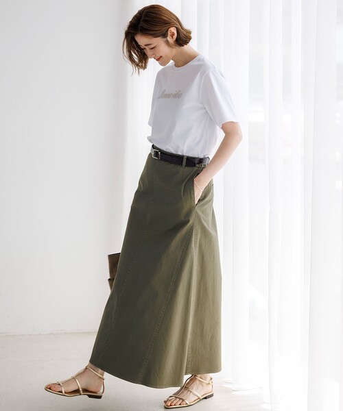 ロング スカート ストレッチギャバ チノ : ZOZOTOWN Yahoo!店 - 通販