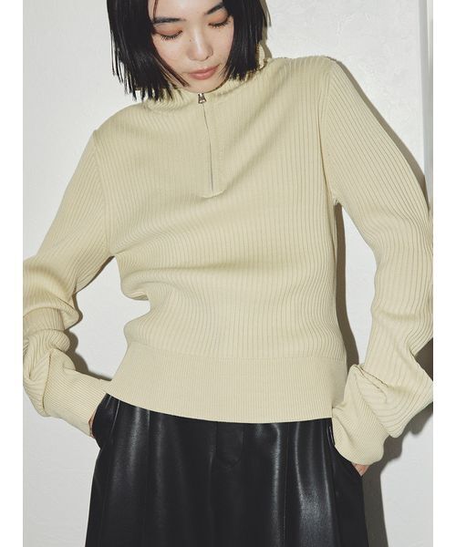 MIESROHE（ミースロエ） ニット セーター ウェーブスリーブハーフ