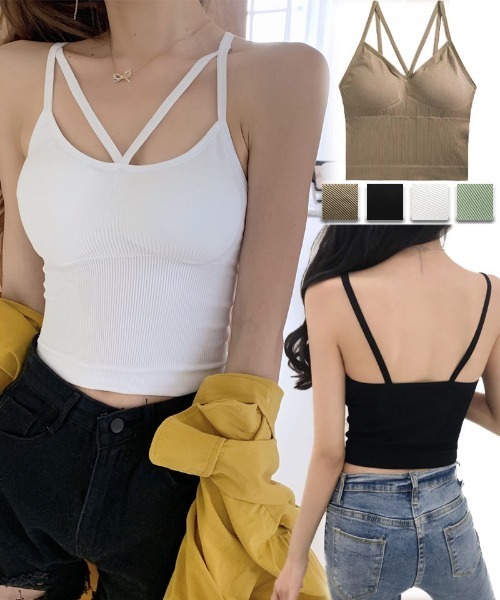 shoppinggo キャミソール 夏服 カップ付きキャミソール キャミ