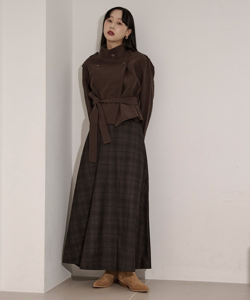 新品未使用タグ付き ショートトレンチ Ezick トレンチコート コート mulchway jacket トレンチショート
