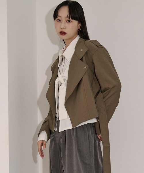 Ezick トレンチコート コート mulchway jacket トレンチショート