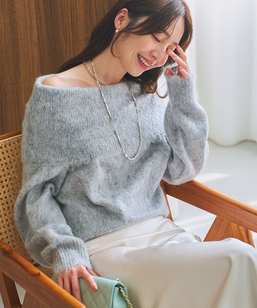 美品★ ラブティックボンボン フォックス カシミヤ シャギー ニット 近年モデル La boutique Bonbon（ラブティックボンボン） ニット セーター 「今