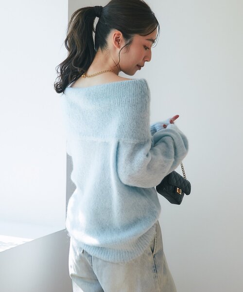 美品★ ラブティックボンボン フォックス カシミヤ シャギー ニット 近年モデル La boutique Bonbon（ラブティックボンボン） ニット セーター 「今