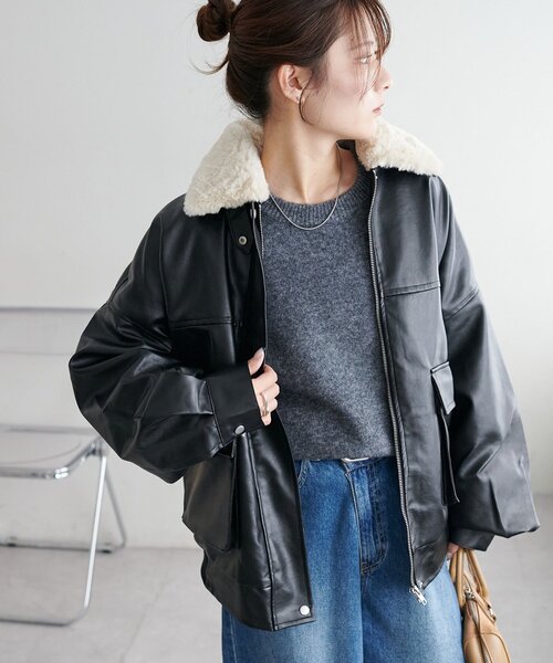 Discoat（ディスコート） ブルゾン アウター 「WEB限定」ティペット付