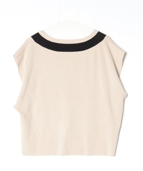 「LE PHIL」 半袖ニット FREE ベージュ レディース_画像2