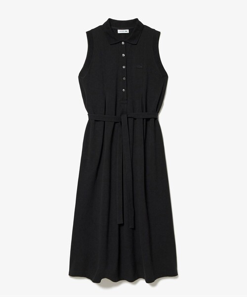 René ノースリーブワンピース 34 ブラック LACOSTE（ラコステ） ノースリーブワンピース 34 ブラック レディース