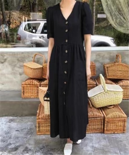 「Dream garden」 半袖ワンピース M ベージュ レディース_画像3