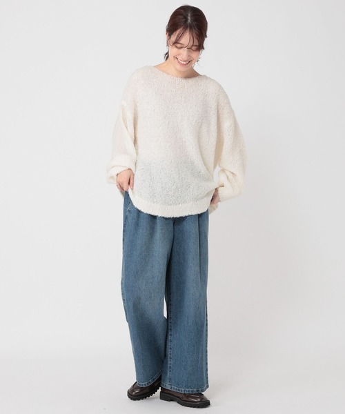 JEANASIS シャギーブークレチュニックニット 楽天市場】【SALE／23%OFF】シャギーブークレTNPO JEANASIS ジーナシス