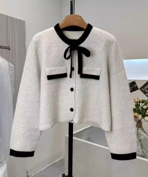 CADBURY（キャドバリー） コート アウター バイカラーリボンモチーフ