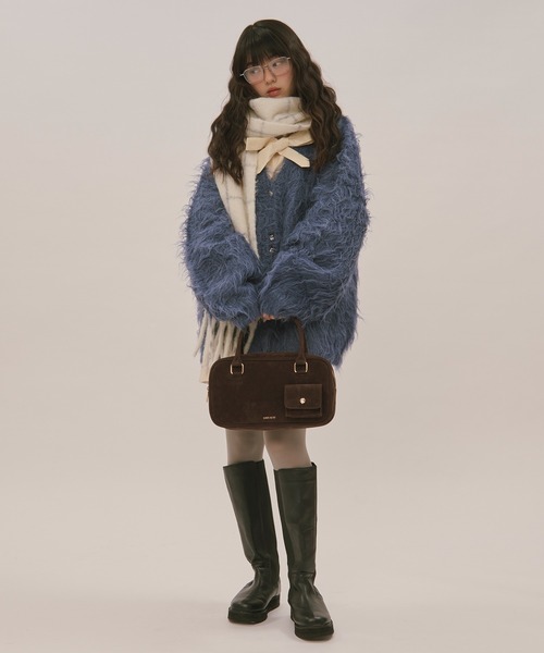 loin nuit カーディガン mix color shaggy cardigan / ミックスカラー