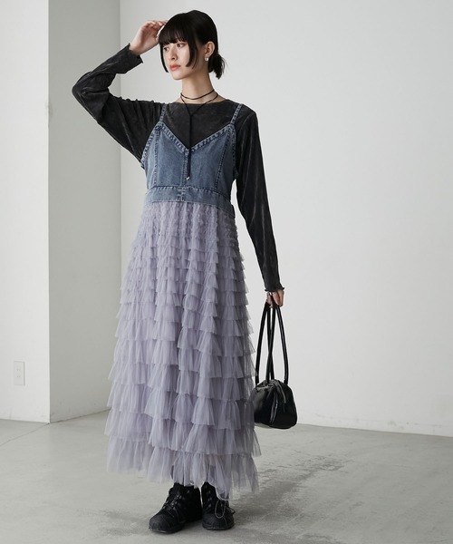 「forksy.」 キャミソールワンピース FREE ブルー レディース_画像2