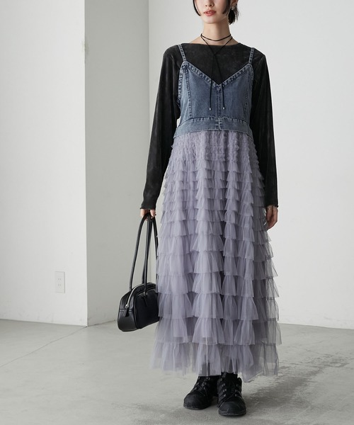 「forksy.」 キャミソールワンピース FREE ブルー レディース_画像3