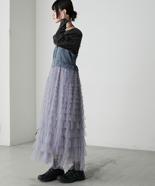 「forksy.」 キャミソールワンピース FREE ブルー レディース_画像4