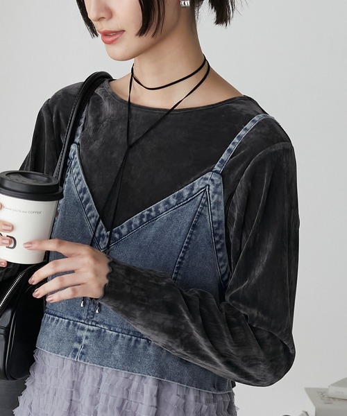 「forksy.」 キャミソールワンピース FREE ブルー レディース_画像7