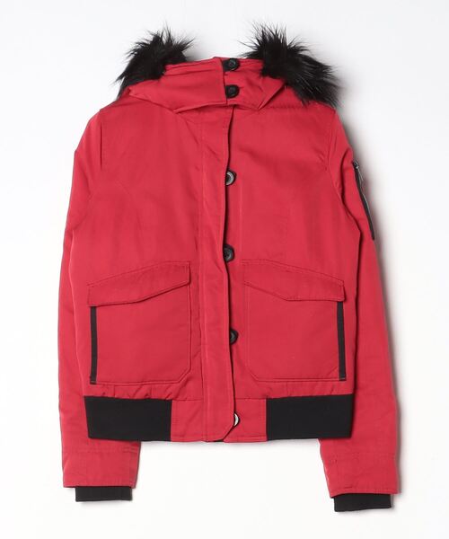 Hollister 「Hollister」 ダウンジャケット S レッド レディース