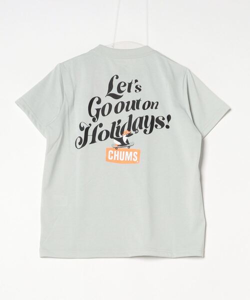 「CHUMS」 半袖Tシャツ L グレー レディース_画像3