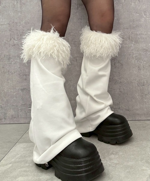 WEGO（ウィゴー） レッグウォーマー WEGO/フェザーファー付きレッグ