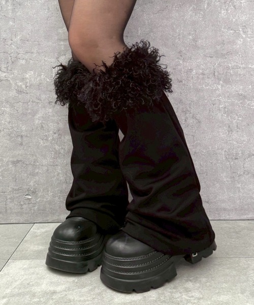 WEGO（ウィゴー） レッグウォーマー WEGO/フェザーファー付きレッグ