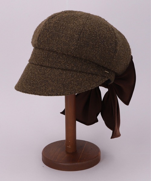 CA4LA キャスケット　リボン付き　帽子 CA4LA（カシラ） 帽子 キャスケット MILA RIBBON CAS2 レディース