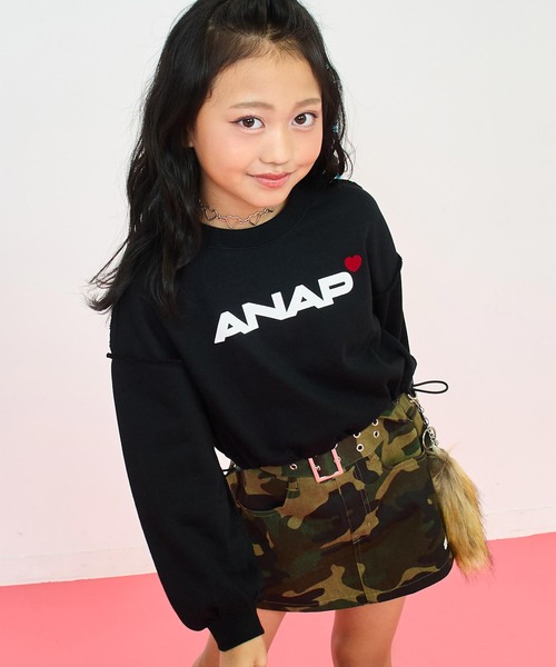 ANAP kids（アナップキッズ） トレーナー ANAPロゴ ハートポイント 
