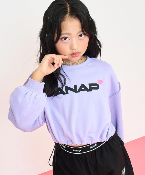 ANAP kids（アナップキッズ） トレーナー ANAPロゴ ハートポイント