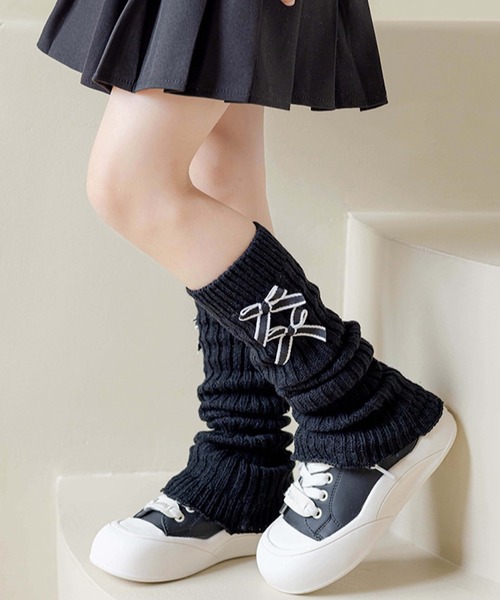 CERCA レッグウォーマー lulunoix/ダブルリボンレッグウォーマー