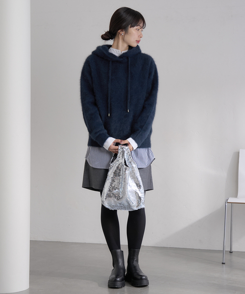 【美品】IENA fluffy fur P/O IENA（イエナ） ニット セーター FLUFFYフーディー レディース