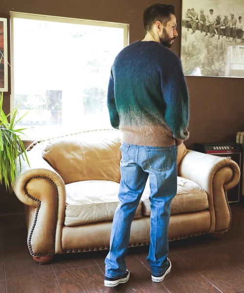 セーター ニット 「MR.OLIVE」GRADATION MOHAIR KNIT /6-BUTTON CARDIGAN メンズの画像