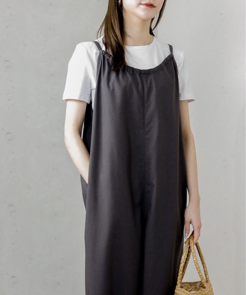 「Per sist ence」 オーバーオール FREE ダークグレー レディース_画像2