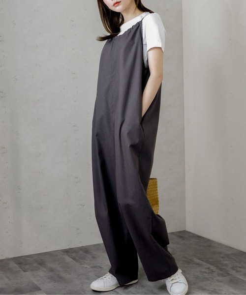 「Per sist ence」 オーバーオール FREE ダークグレー レディース_画像3