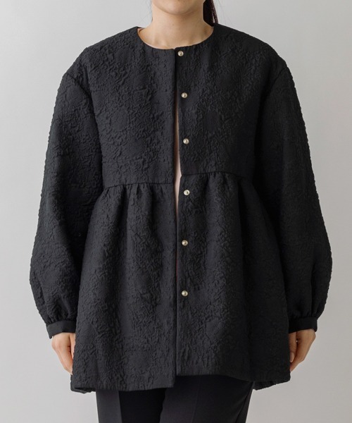 「Sono」 ノーカラージャケット F ブラック レディース_画像2