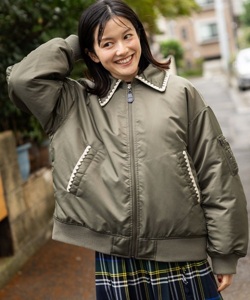 niko and…（ニコアンド） ブルゾン FREE グリーン レディース