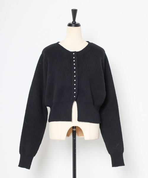 「Bonjour Sagan」 ニットカーディガン FREE レッド レディース_画像3