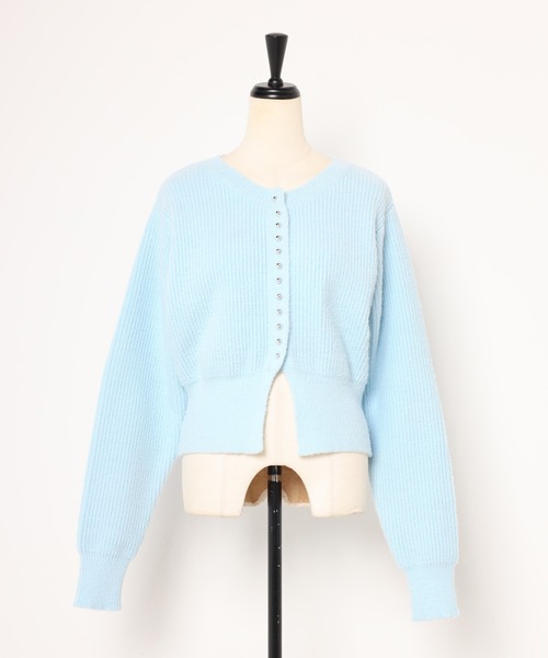 「Bonjour Sagan」 ニットカーディガン FREE レッド レディース_画像4