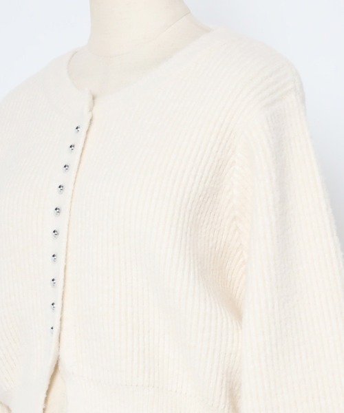 「Bonjour Sagan」 ニットカーディガン FREE レッド レディース_画像8