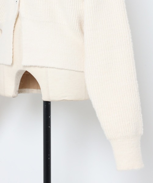 「Bonjour Sagan」 ニットカーディガン FREE レッド レディース_画像9