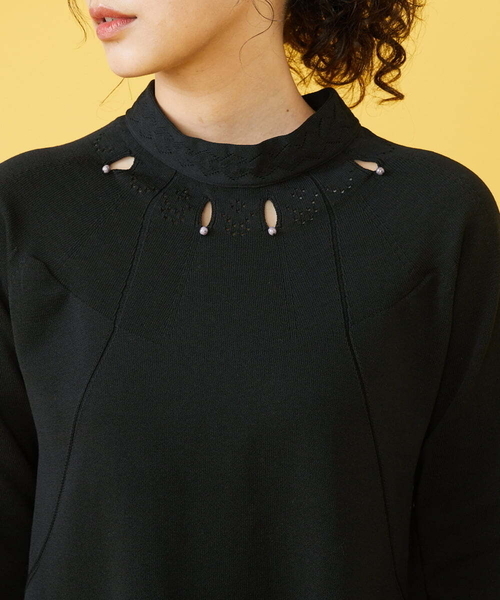 「Jocomomola」 ニットワンピース 40 ピンク レディース_画像4