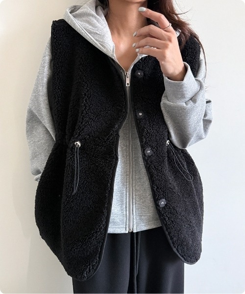 I.O.E コート アウター キルティング リバーシブル ボアベスト