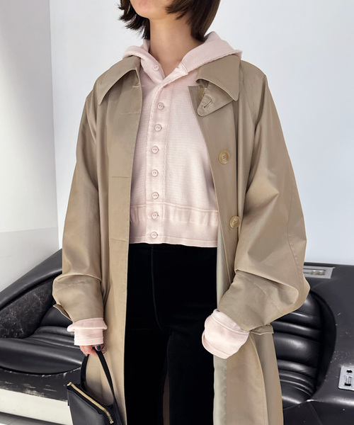 【FAITH×LULU】Thermal hoodie cardigan tシャツ 「FAITH×LULU」cotton Thermal hoodie cardigan レディース