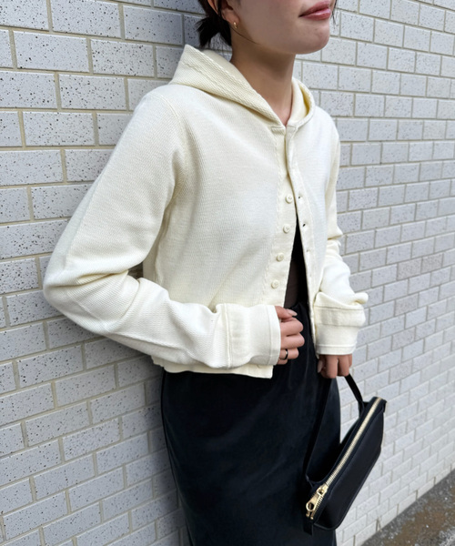 【FAITH×LULU】Thermal hoodie cardigan FAITH×LULU】cotton Thermal hoodie cardigan（Tシャツ／カットソー