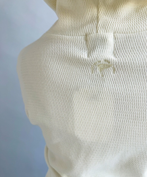 tシャツ 「FAITH×LULU」cotton Thermal hoodie cardigan レディース